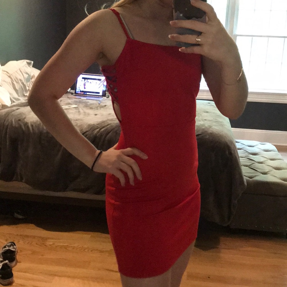 Tobi Midnight Star Red Bodycon Dress